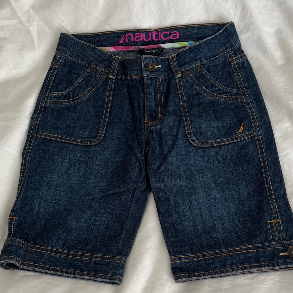 Nautica Indigo Girls Denim Shorts Size 10